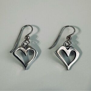 STERLING SILVER HEART EARRINGS